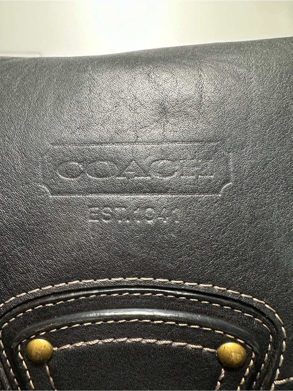COACH Legacy Ali Flap Shoulder Bag Black Leather Y2K Vintage - Picture 11 of 14